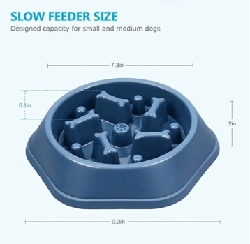 Pet Slow Feeder Bowl / Anti-Gulping Food Plate